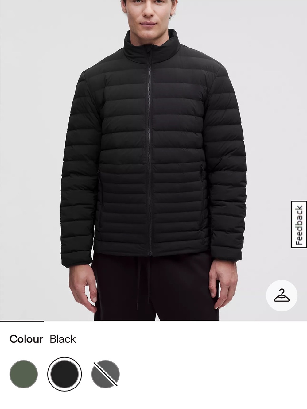 lululemon navigation down jacket black small NWT